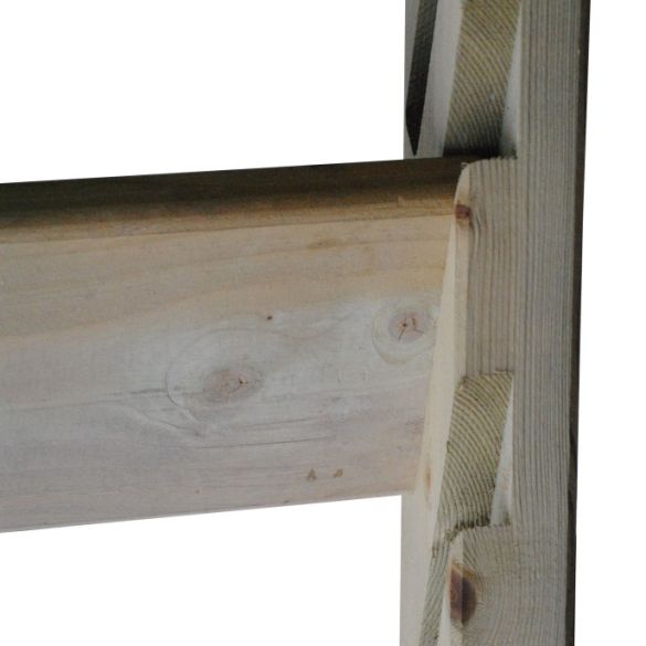 2 poteaux de clôture bois persienne 2400x90x45 mm
