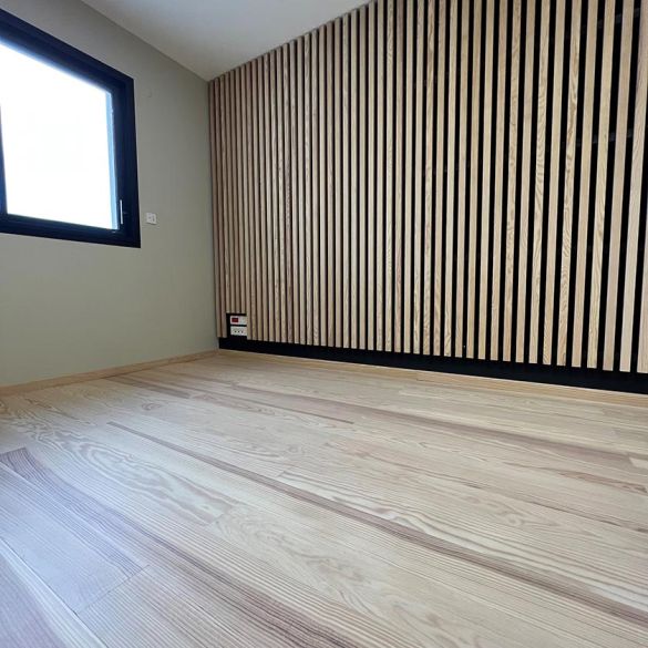 Parquet bois massif à clouer 200x14 cm - pin des landes - choix sans noeud