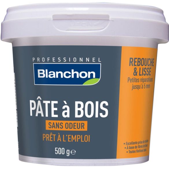 Pâte à bois pin 500g pour fissures fines - blanchon
