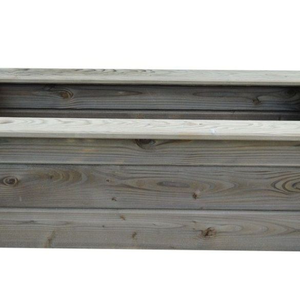 Jardiniere long 150x larg 40x haut 50 cm en bois traité classe 4