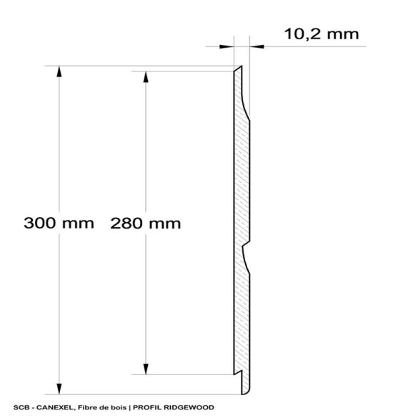 Bardage canexel ridgewood Ébène 10,2x280x3657 mm - paquet de 4 lames 