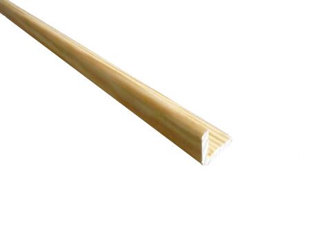 Baguette d'angle bords arrondis en pin des landes 24x24 mm long. 2,40 m