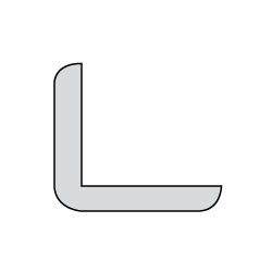 Baguette d'angle bords arrondis en pin des landes 40x40 mm long. 2,40 m