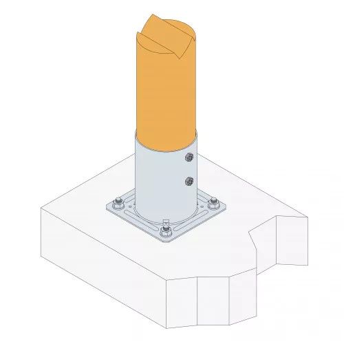 Pied de poteau rond Ø 8 cm - ppjrb80 - simpson strong-tie