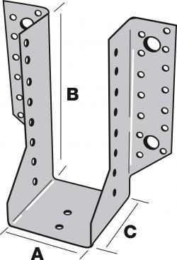 Sabot ailes extérieures 50x100 mm sae250 Ép. 2mm - simpson strong-tie