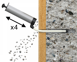 25 chevilles à frapper 10x160 mm pour matériaux creux - nylon tête fraisée - rawl
