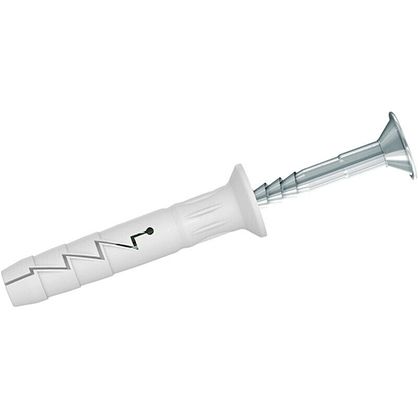 25 chevilles à frapper Ø10 x 120 mm - clou-vis nylon tête fraisée - rawl