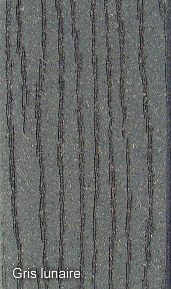 Lame terrasse composite classic gris 3050x127x20 mm à clipper - fiberon