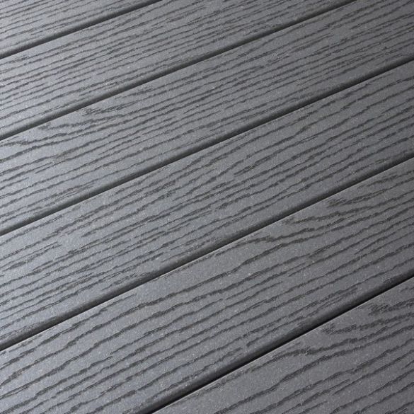 Lame terrasse composite classic gris 3050x127x20 mm à clipper - fiberon