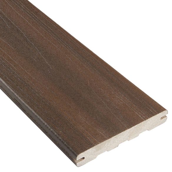 Lame terrasse composite xtrem brun 3050x127x20 mm à clipper - fiberon