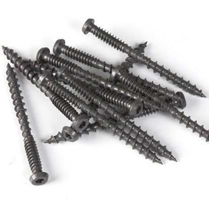 Vis inox cobra gris 5x63 mm pour lame terrasse composite - blister de 100 pcs