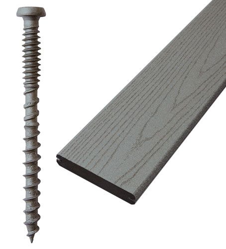 Vis inox cobra gris 5x63 mm pour lame terrasse composite - blister de 100 pcs