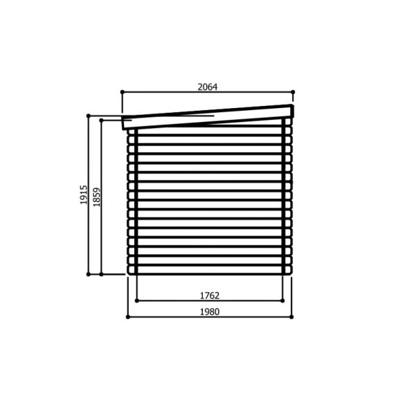 Abri jardin passau 198 x 198 cm toit plat - 3,92 m² - s8604
