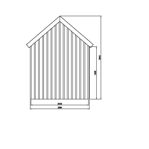 Abri bois 16 mm oleron 3077 x 2094 mm solid - 6,44 m²