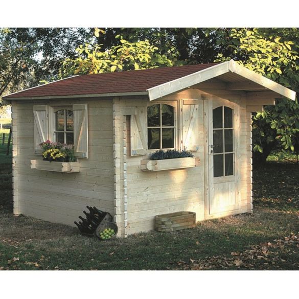 Abri bois 40 mm chamonix 298 x 298 cm - 8,88 m² 