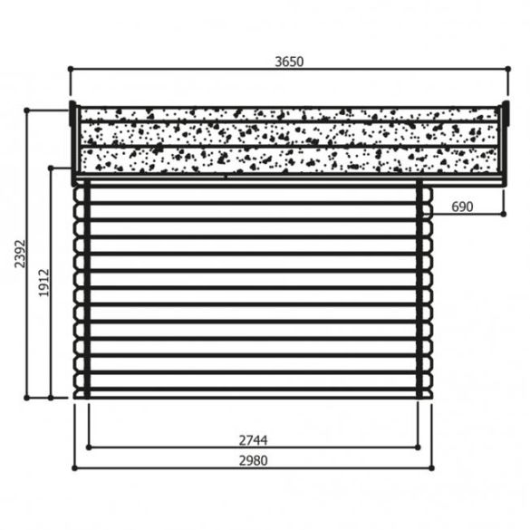 Abri jardin 28 mm niort 418 x 298 cm - 12,46m² - s8308