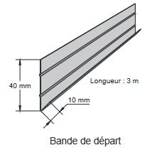 Bande de départ bardage canexel 3 m