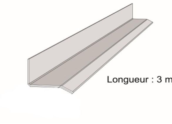 Larmier de 20 longueur 3,00 m pour clins ridgewood - couleur au choix