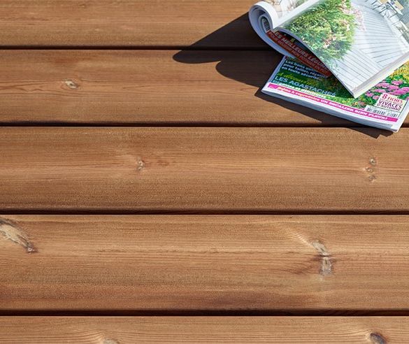 Lame terrasse béquia l. 2,32 m 90x22 mm en pin classe 4 marron