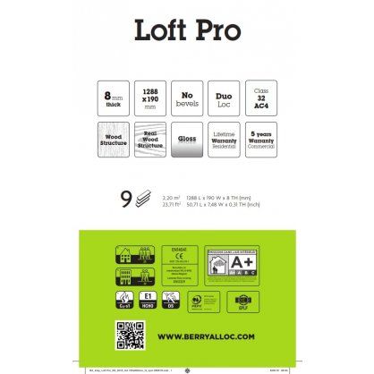 Stratifié loft pro select light brown 23/32 - ac4 - 1288x190x8 mm - 62002395