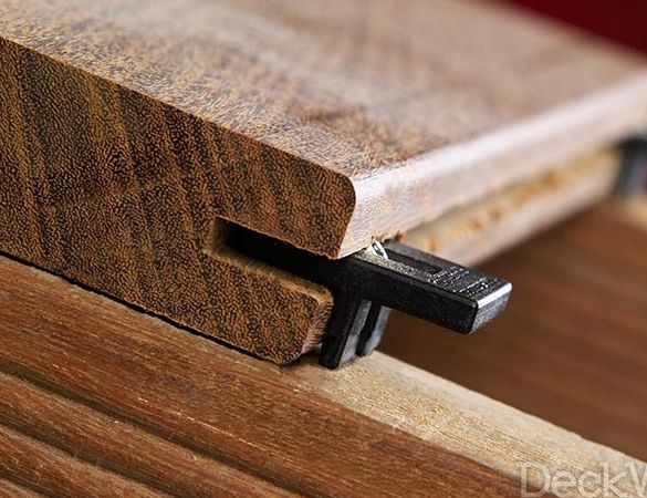 Clips invisibles pour terrasse bois dur - 185 clips + 200 vis inox 4,4x50 mm - deckwise