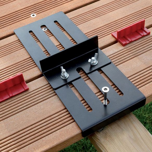 Gabarit de perçage de lames de terrasse + 4 espaceurs cobra liner