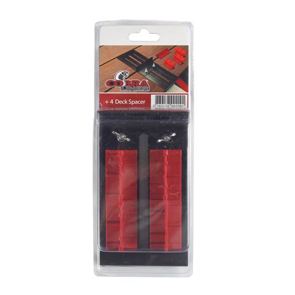 Gabarit de perçage de lames de terrasse + 4 espaceurs cobra liner