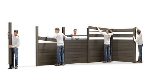 Lame finition cloture composite ardoise 1800x150x20 mm - evoluclos debarge