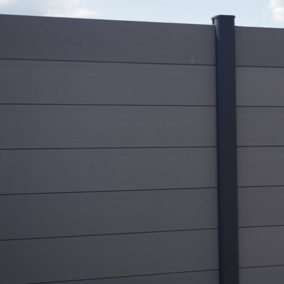 Poteau alu first 2300x74x48 mm pour clôture bali evoluclos - ral 7016