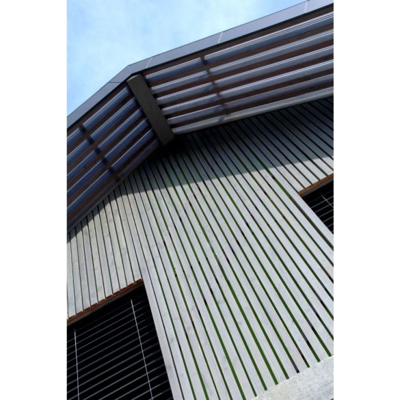 Bardage faux claire-voie diablo ardoise long. 4,00 m - 26x135 mm