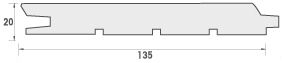 Bardage phenix 5000x135x20 mm douglas saturé ardoise citylames 