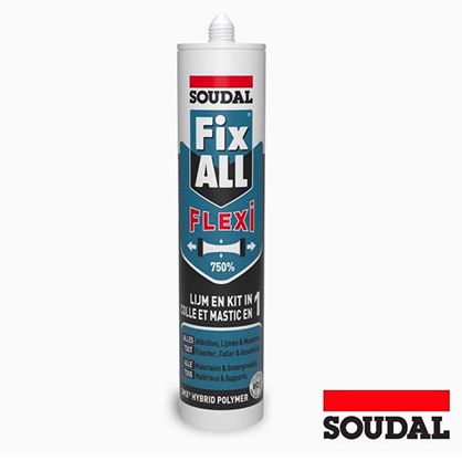 Mastic colle fix all flexi blanc 290 ml - 105029 - soudal 