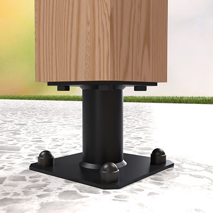 Pied de poteau fixe 100mm noir ppa100pb - simpson strong-tie