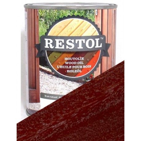 Huile protection bois brun exotique 2,5l restol