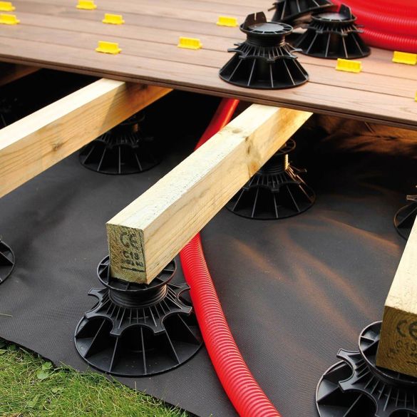 Feutre géotextile pour terrasse bois long. 10 ml x larg 2m geodeck