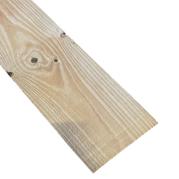 Volige pin brut traité classe 2 - 2400x200x18 mm