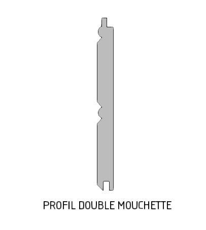 Lambris pin sélection petit noeud profil double mouchette 100x10 mm l. 2,00 m
