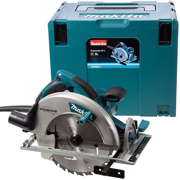 Scie circulaire 1800w Ø 210 mm - coupe à 90° h de coupe maxi 75,5mm | makita 5008mgj