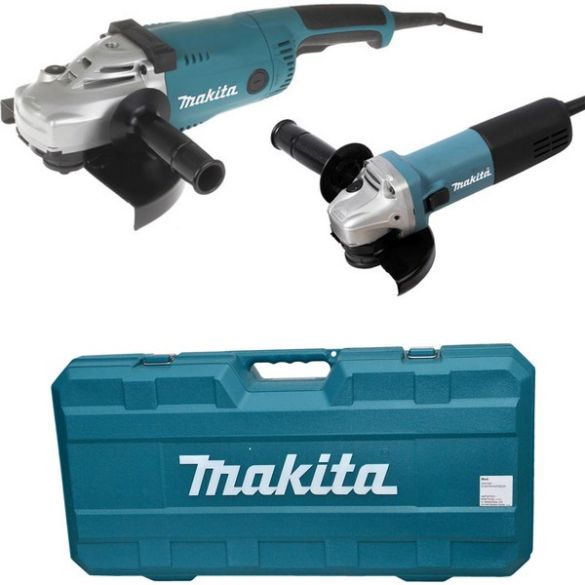 Ensemble 2 meuleuses dk0053g - 1 meuleuse 230mm ga9020 + 1 meuleuse 125mm 9558hhrg makita