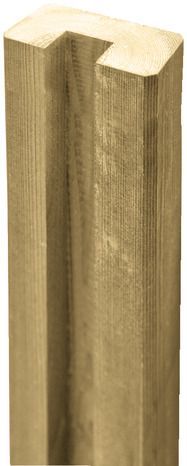 Poteau bois 90x45 mm l.2,40 m traité cl.4 vert