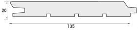 Bardage phenix 4000x135x20 mm douglas saturé ardoise citylames 