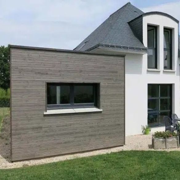 Bardage phenix 4000x135x20 mm douglas saturé ardoise citylames 