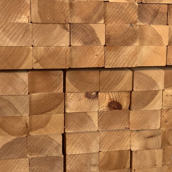 Bois d'ossature en pin raboté 70x45 mm l.3,00 m traité classe 2