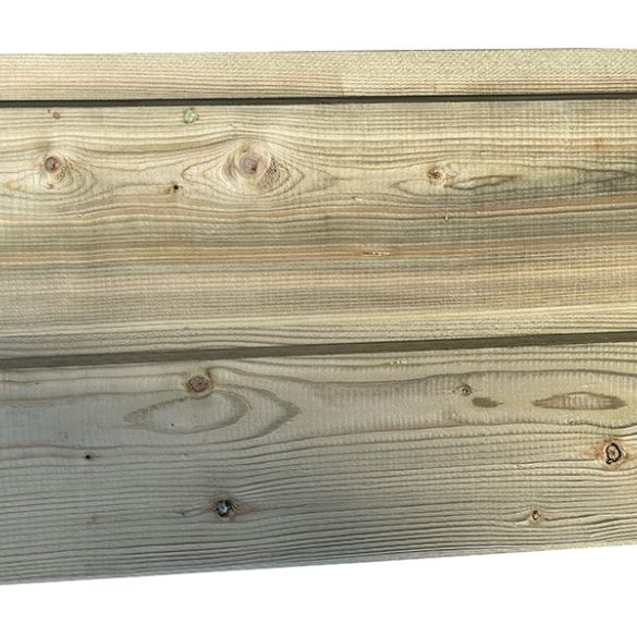Bardage sapin réversible 2400x145x22 mm traité classe 3 vert