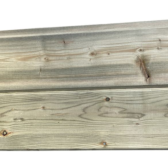 Bardage sapin réversible 2400x145x22 mm traité classe 3 vert
