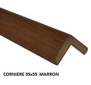 Cornière sapin cl3 marron 3000x55x55 mm pour bardage