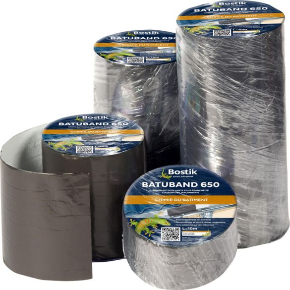 Bande étanchéité 15 cm x 10ml autocollante à froid batuband 650 gris 
