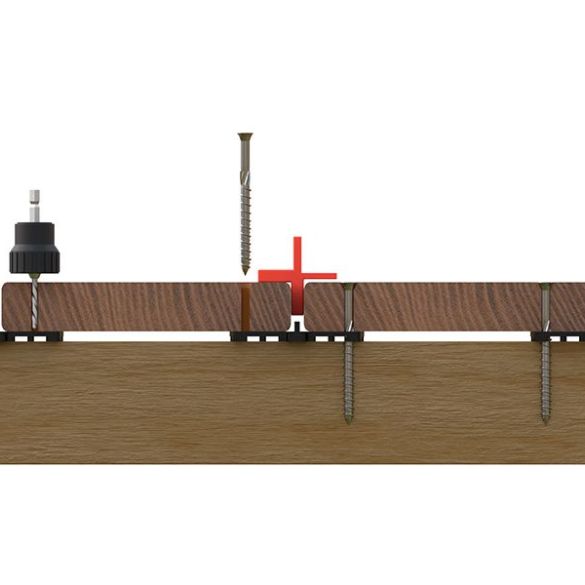 Lame terrasse ipé large l. 2,45m 185x20 mm à visser