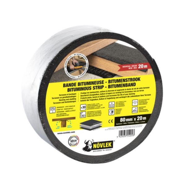 Bande bitumineuse pour lambourdes 8 cm x 20 m novlek