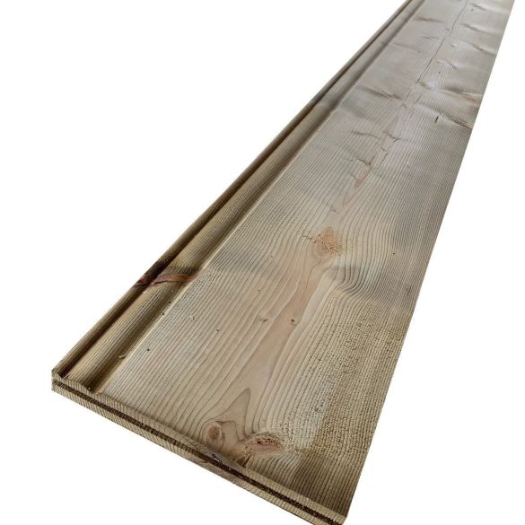 Planche de rive 220x28 mm long. 4,80 m en sapin/epicea traité classe 3